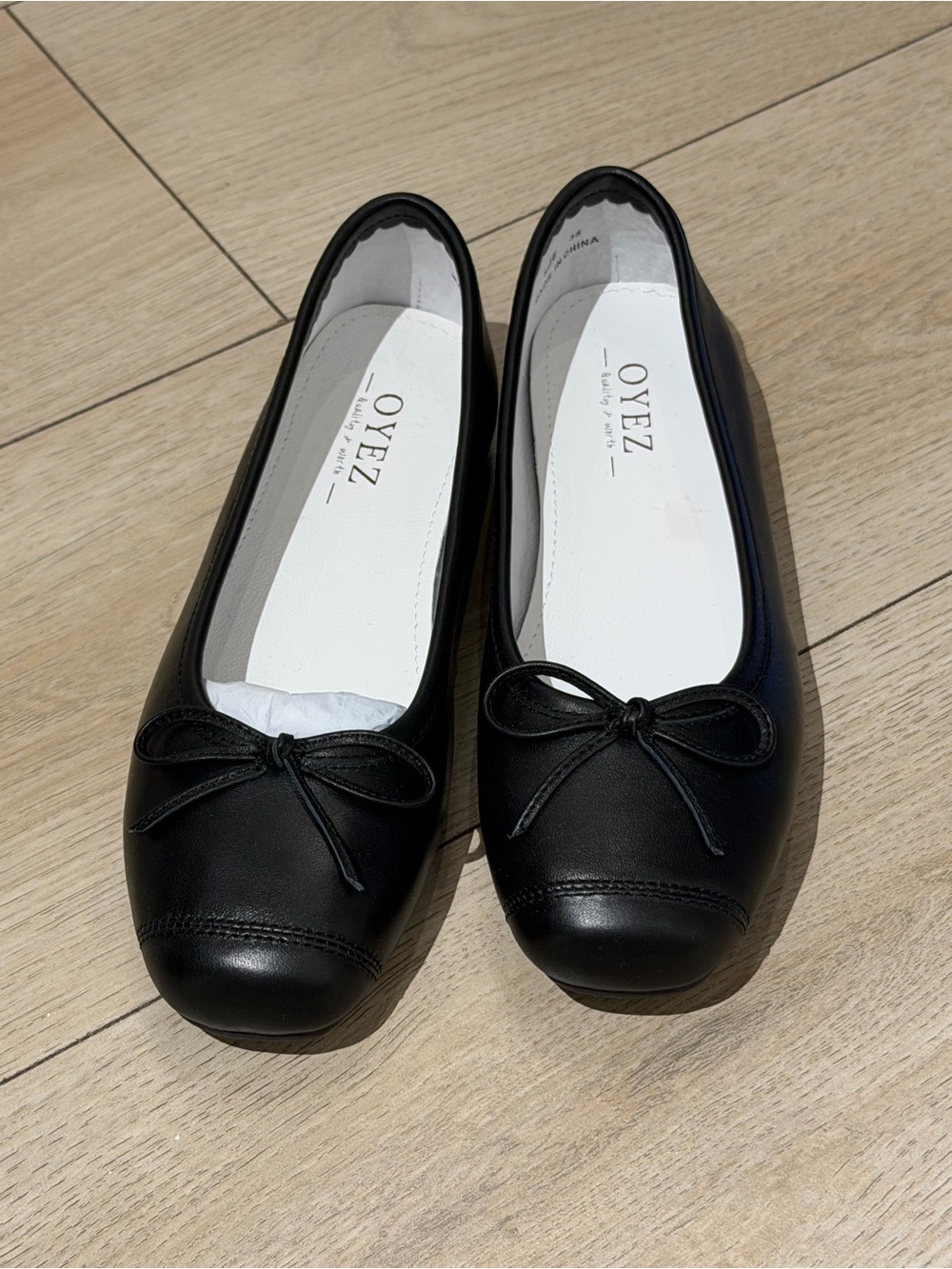 Black Bow Ballet Flats